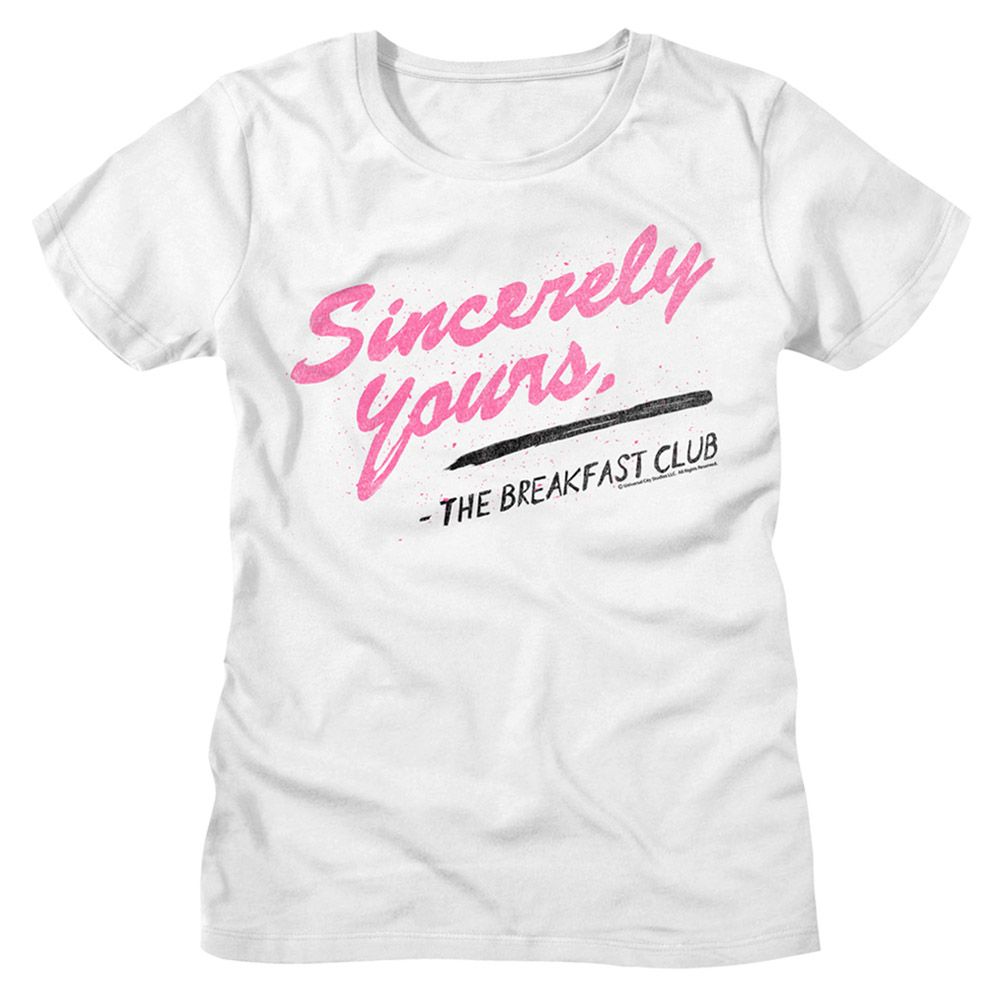 Breakfast Club Breakfast Club Sincerely Yours White Women's T-Shirt