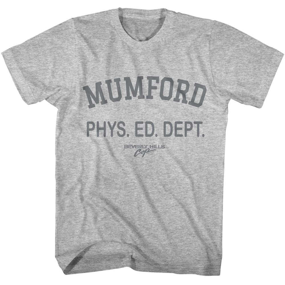 Beverly Hills Cop Mumford Phys Ed Dept Gray Heather T-Shirt