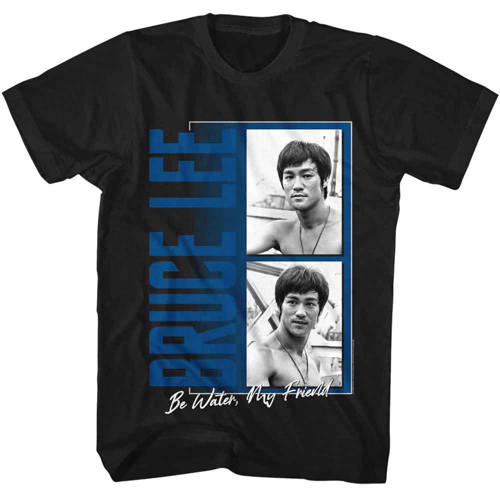 Bruce Lee Be Water My Friend Black T-Shirt