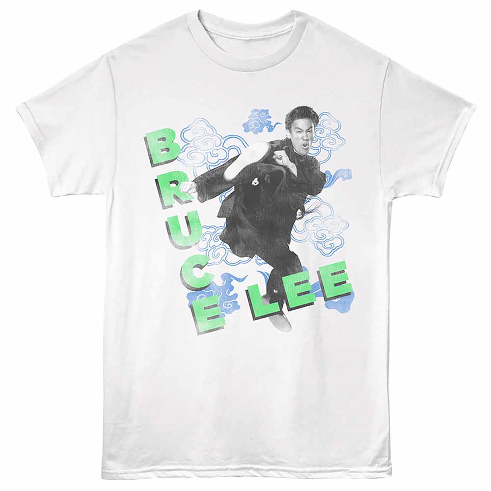 Bruce Lee Dragon In The Clouds White T-Shirt