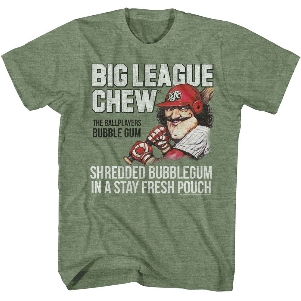 Wholesale Big League Chew Shredded Military Green Heather T-Shirt