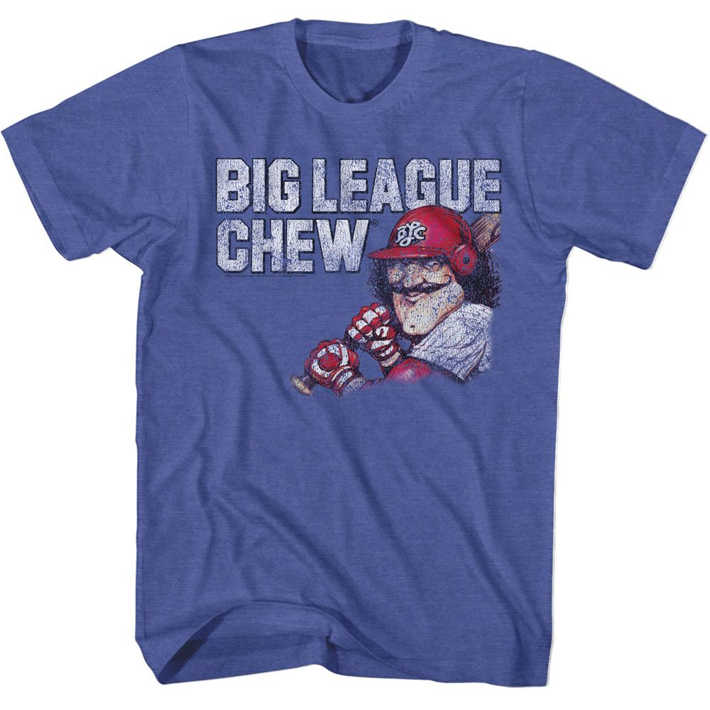 Wholesale Big League Chew Vintage Moustache Distressed Royal Heather T-Shirt
