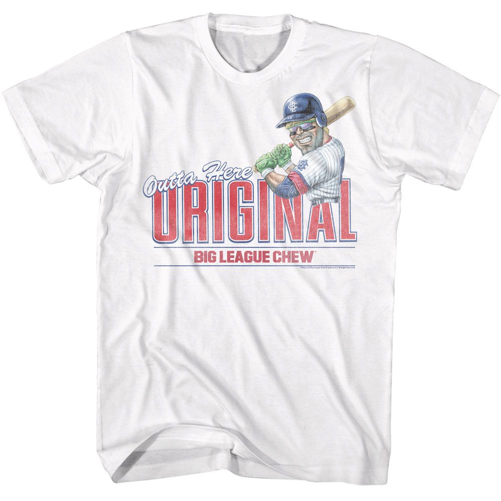 Wholesale Big League Chew Outta Here Original White T-Shirt