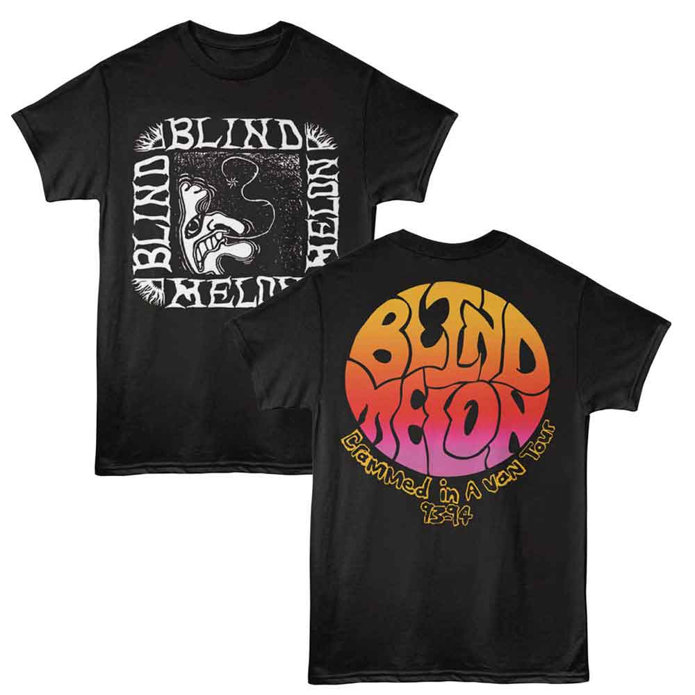 Blind Melon Crammed in a Van 2-Sided Print Black T-Shirt