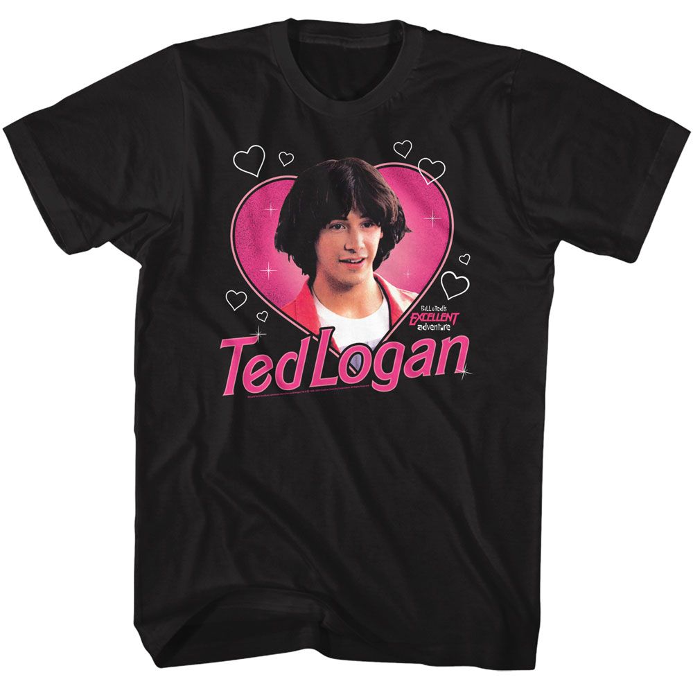 Bill and Ted Heartthrob Ted Black T-Shirt