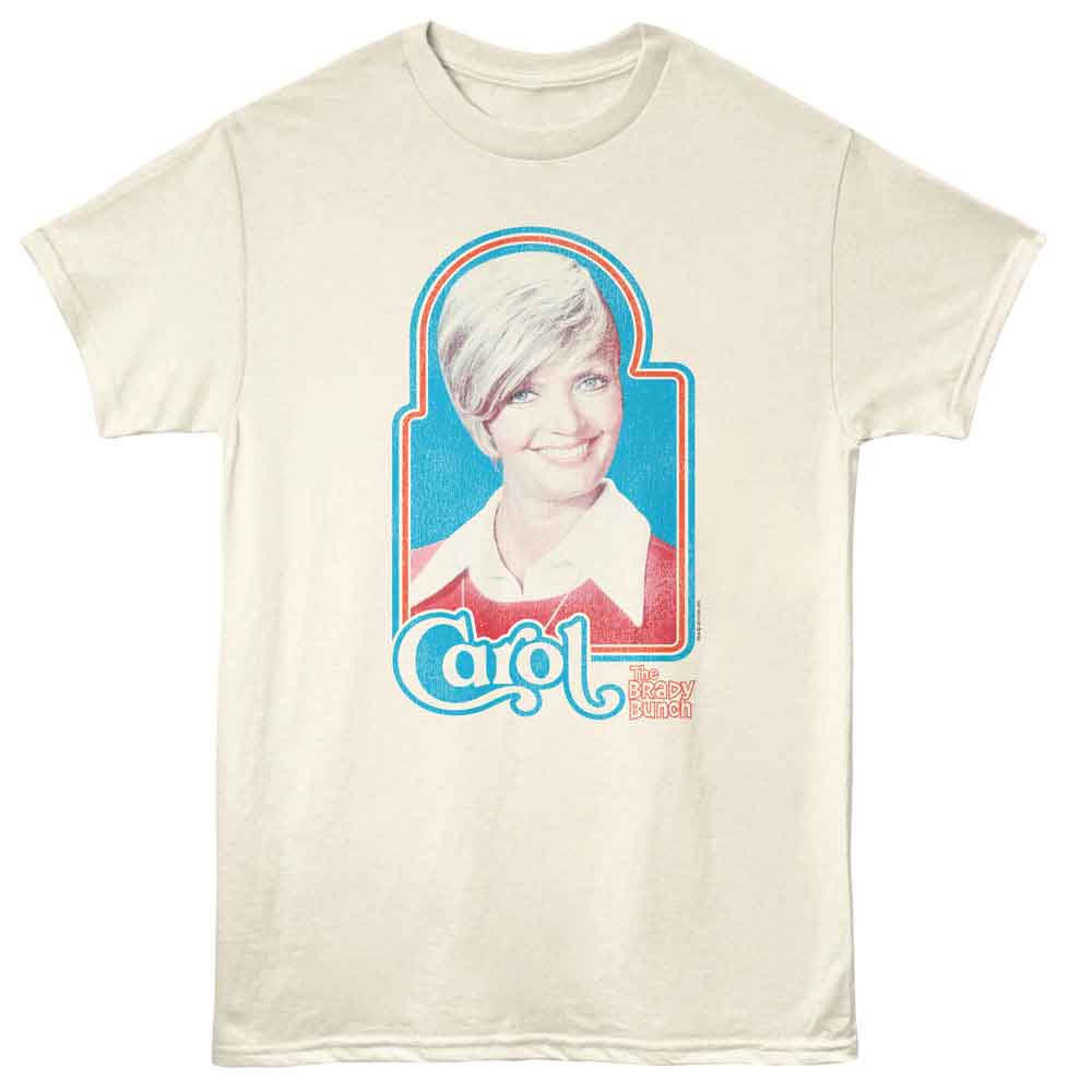 Brady Bunch Carol 70s Iron on Natural T-Shirt