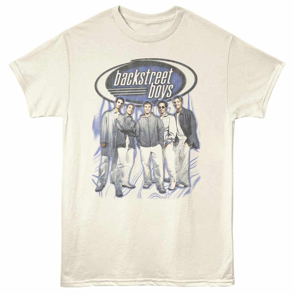 Backstreet Boys Vintage Blue Swirl Natural T-Shirt