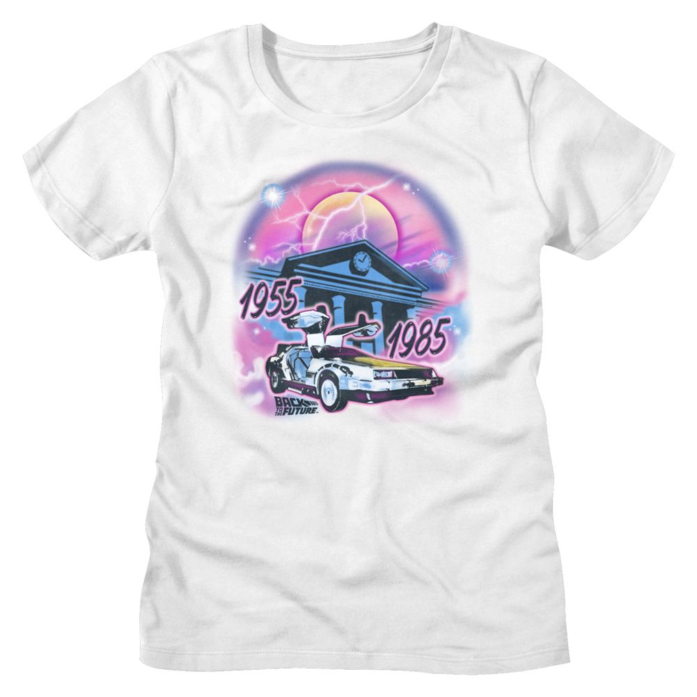 Back to the Future Airbrush White Women's T-Shirt