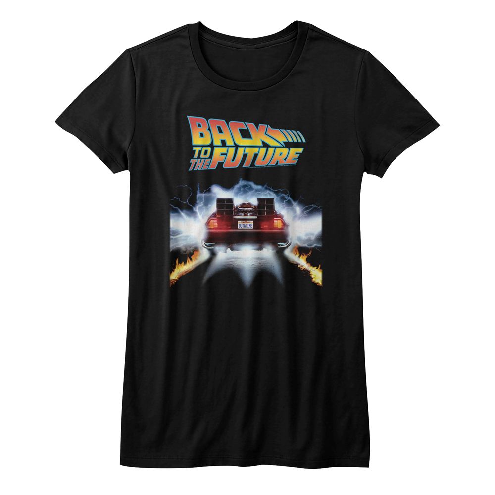 Back to the Future Tail Lights Black Women's T-Shirt