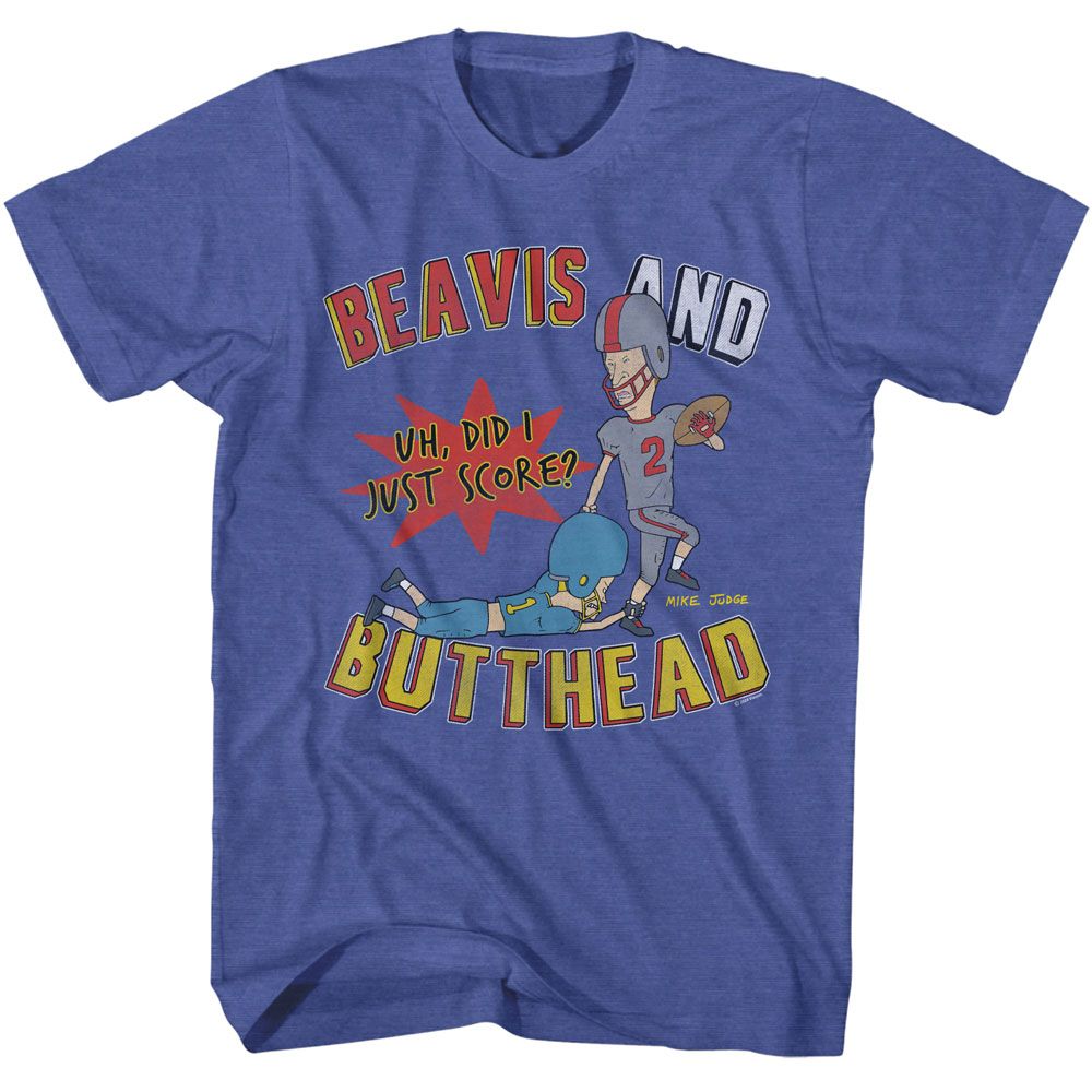 Beavis and Butthead Football Royal Heather T-Shirt