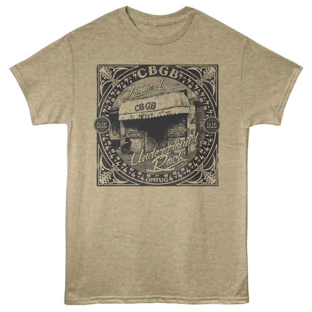 CBGB Underground Rock Khaki Heather T-Shirt