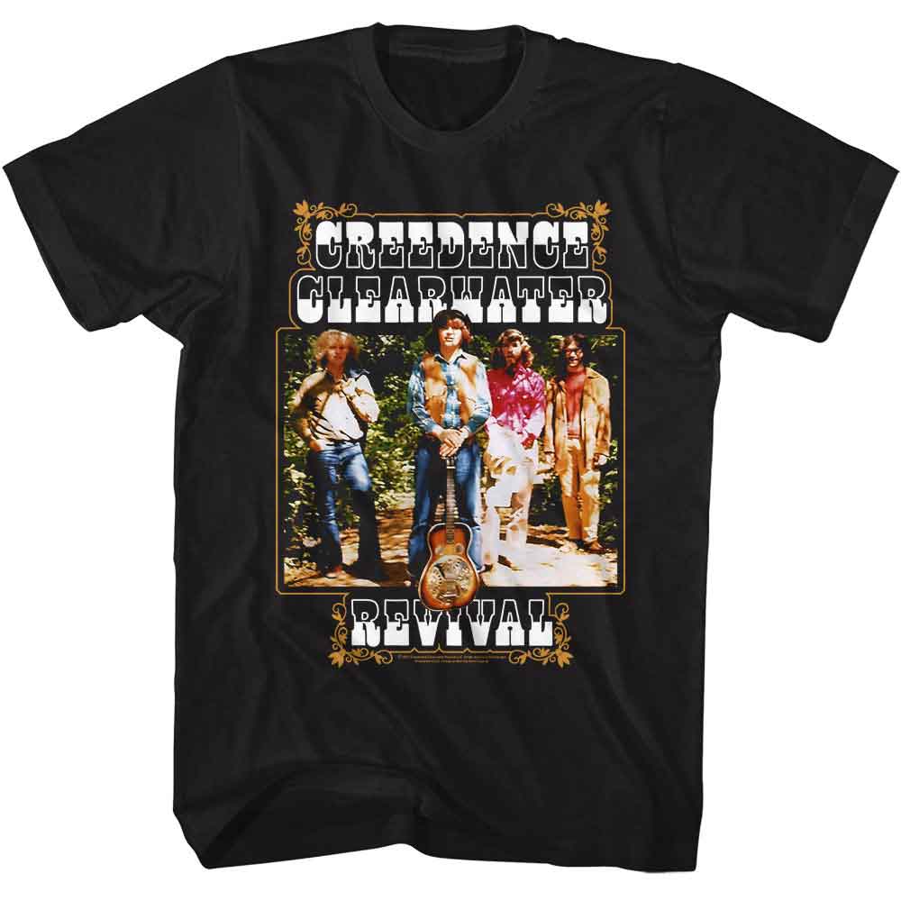 Creedence Clearwater Revival CCR Band and Fancy Box Black T-Shirt