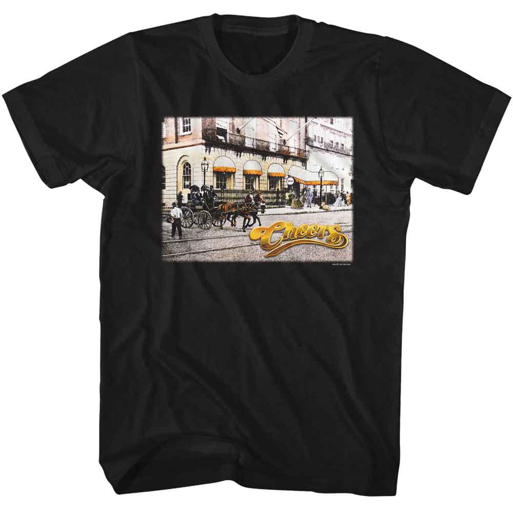 Cheers Street View Black T-Shirt
