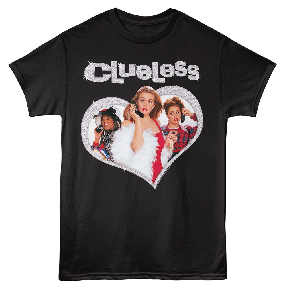Clueless Diamond Heart Black T-Shirt