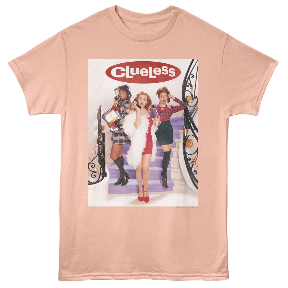 Clueless Staircase Poster with Logo Peach T-Shirt