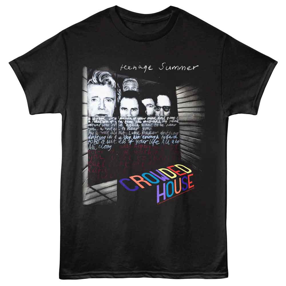 Crowded House Teenage Summer Black T-Shirt