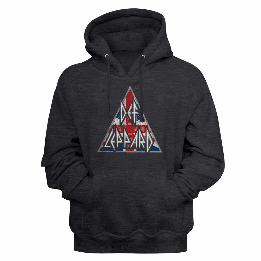 Def Leppard Brit Logo Charcoal Heather Hoodie