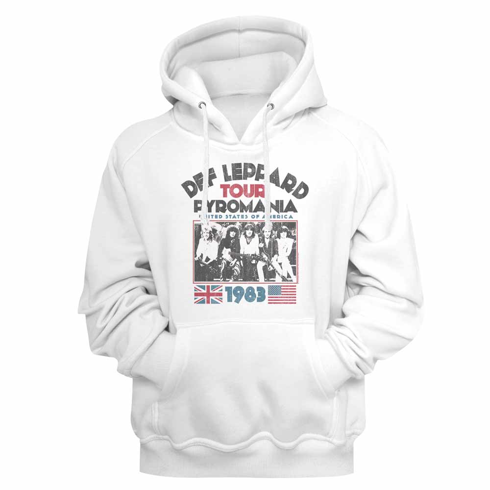 Def Leppard Pyro Tour White Hoodie