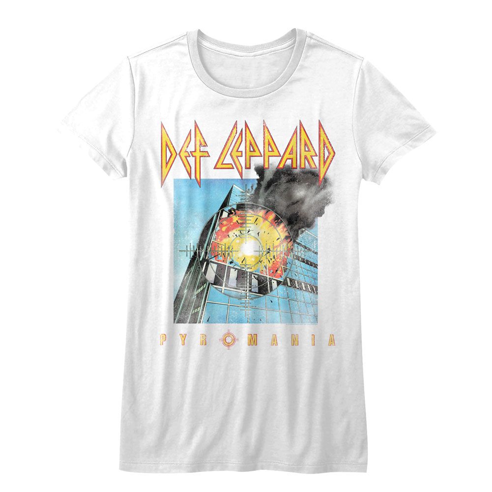 Def Leppard Faded Pyromania White Women's T-Shirt
