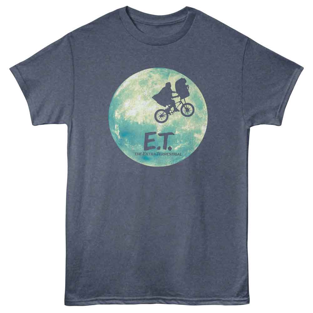 E.T. Bike and Moon Navy Heather T-Shirt