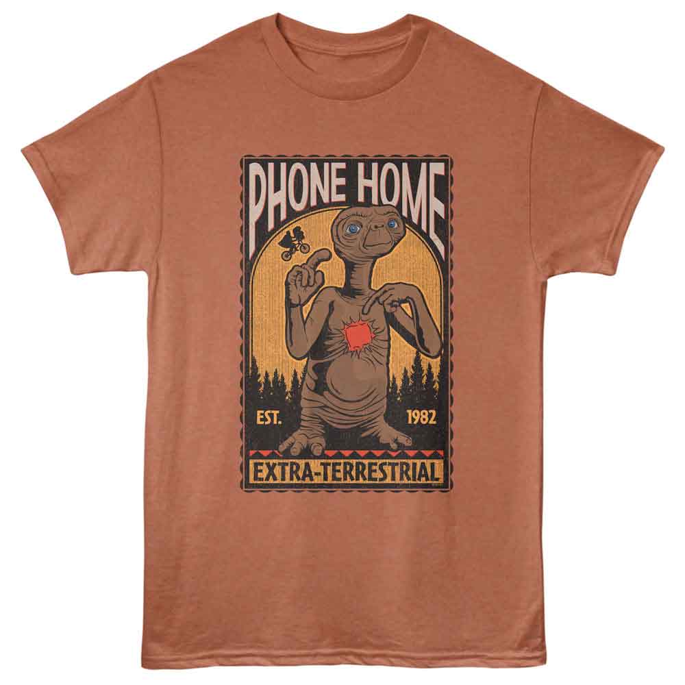 E.T. Phone Home 1982 Rust Heather T-Shirt