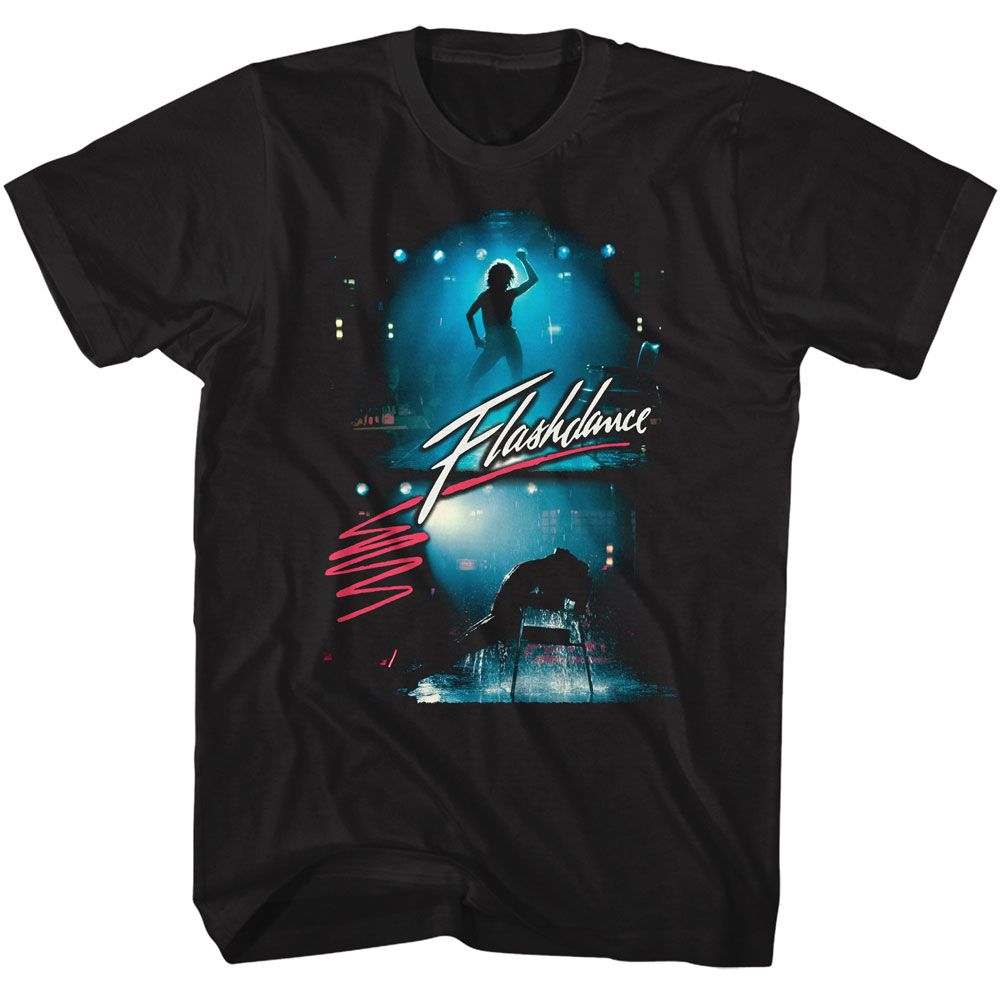 Flashdance Backlit Performing Black T-Shirt