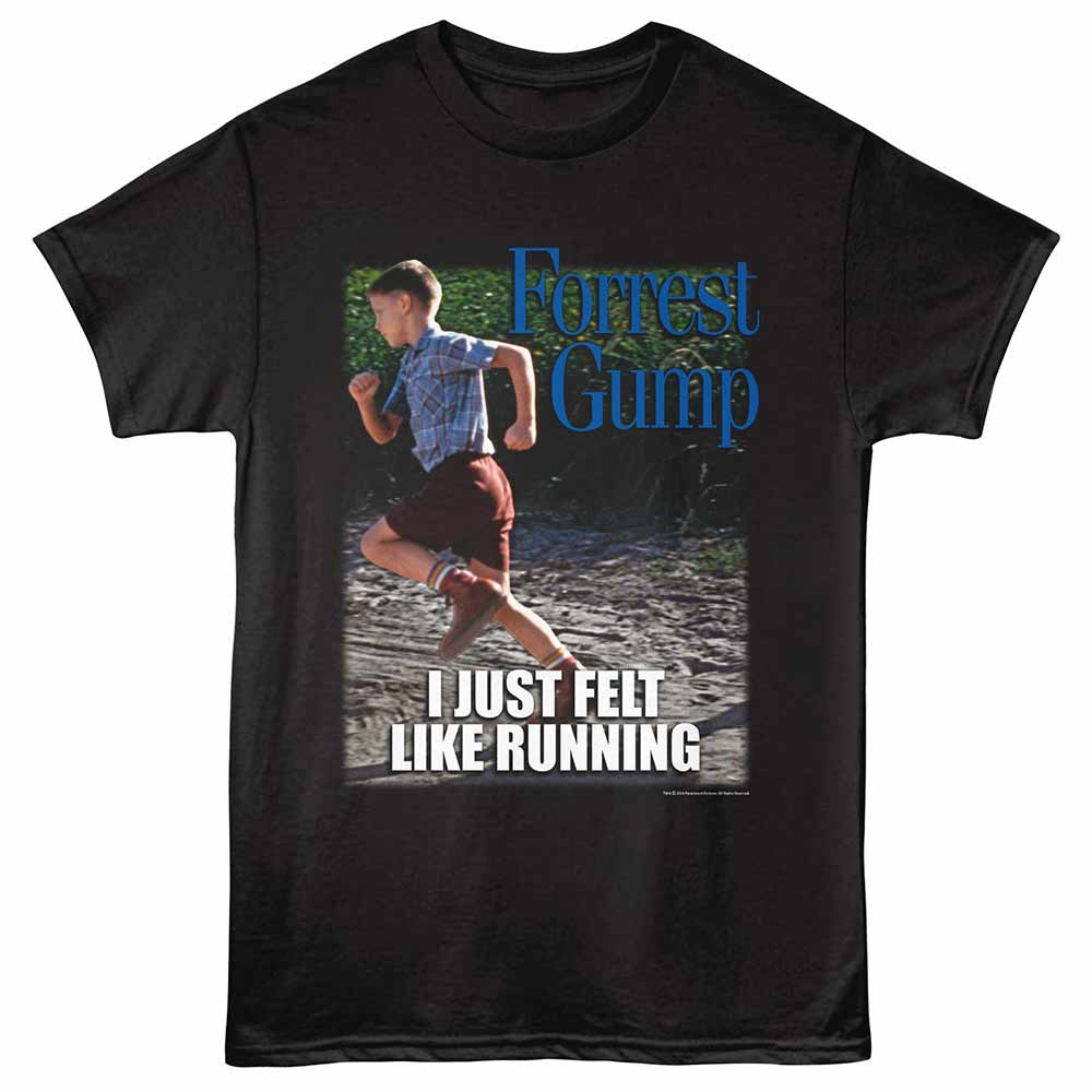 Forrest Gump Felt Like Running Black T-Shirt