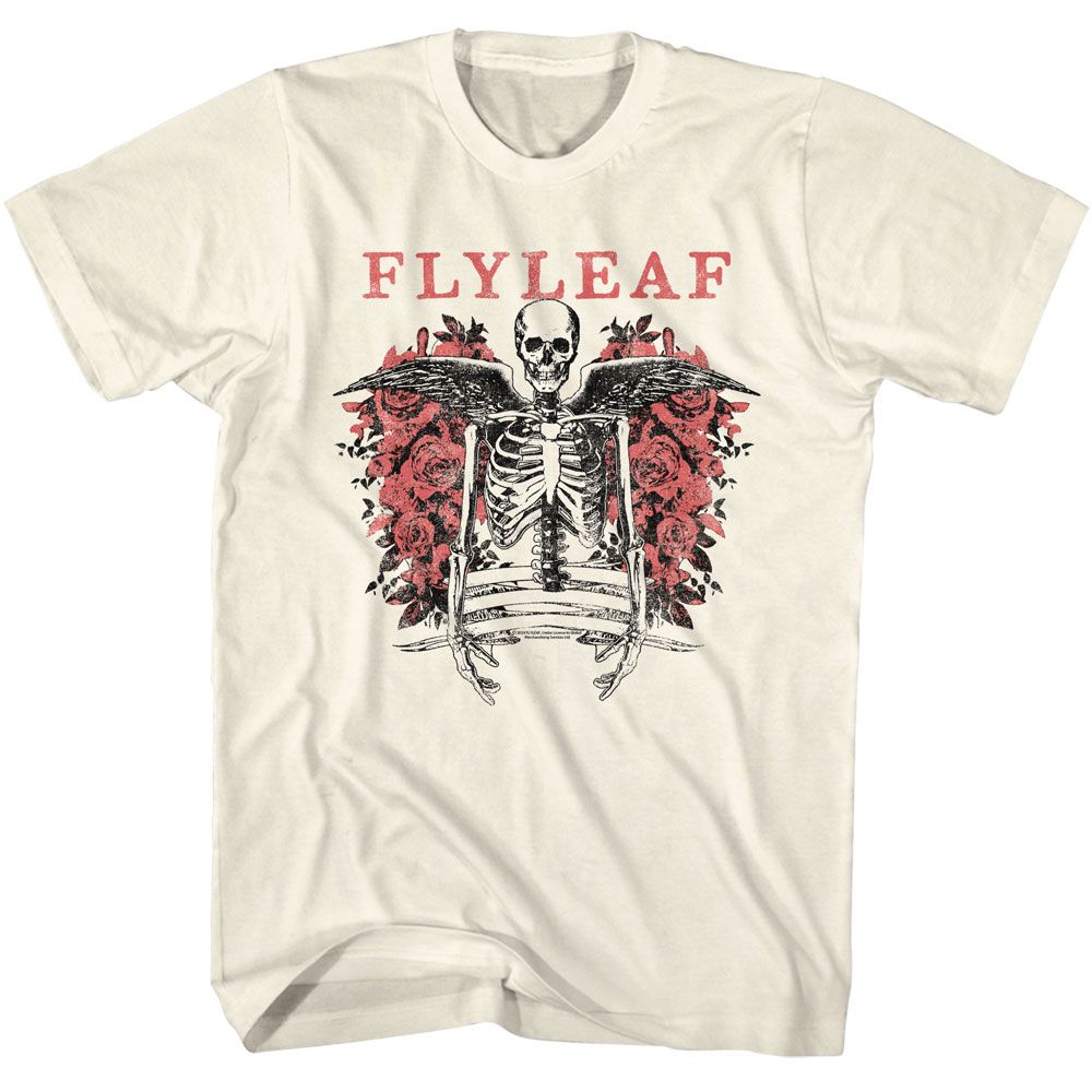 Wholesale Fly Leaf Winged Skeleton T-Shirt