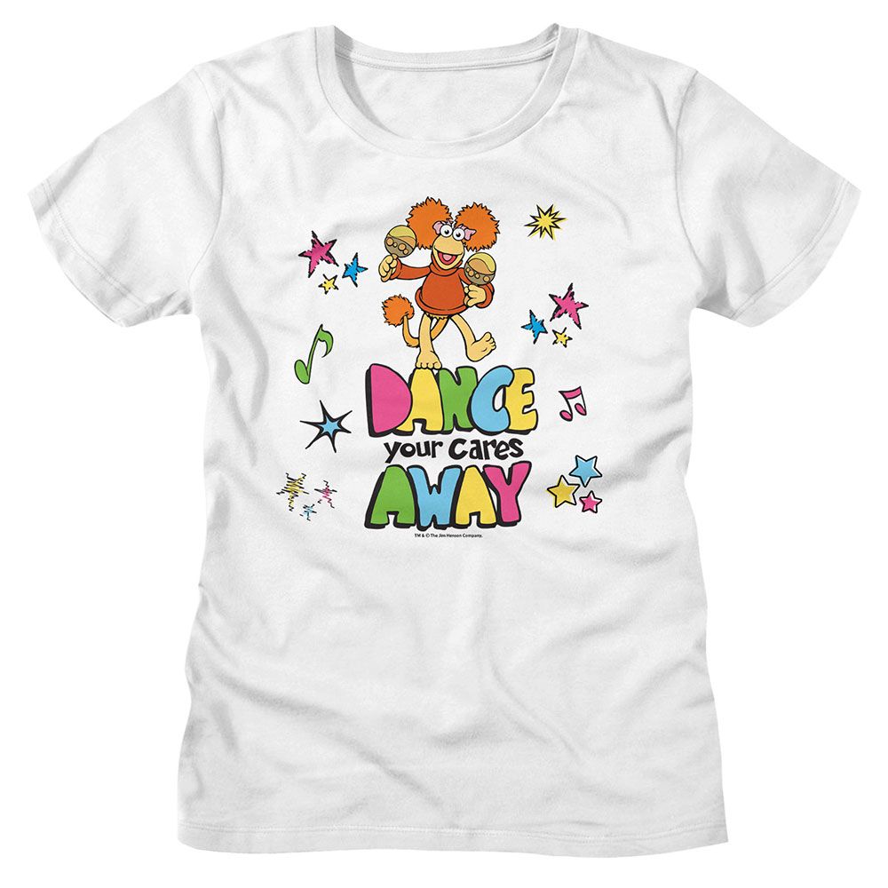Fraggle Rock Fraggle Rock Color Dance White Women's T-Shirt