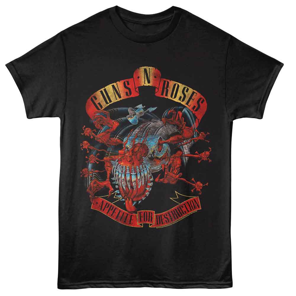 Wholesale GUNS N ROSES GNR MONSTER APPETITE BLACK T-Shirt