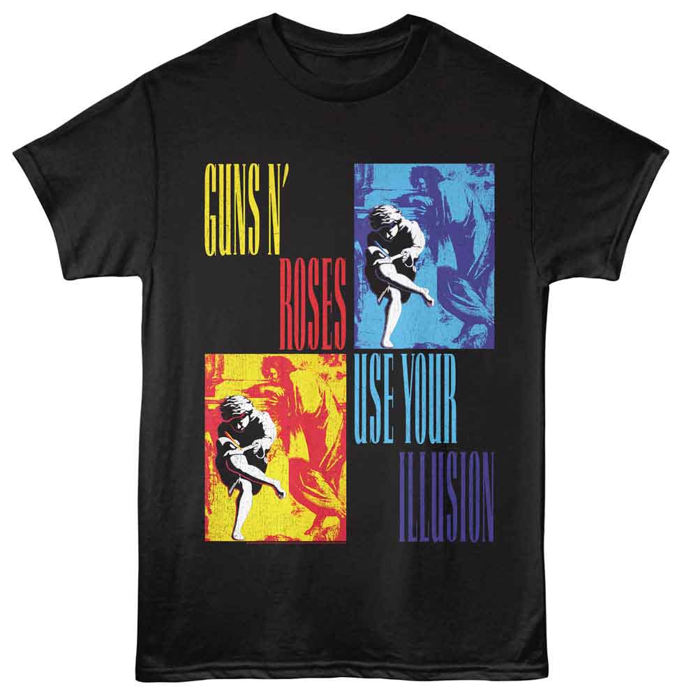 Wholesale GUNS N ROSES GNR USE YOUR ILLUSION BLACK T-Shirt