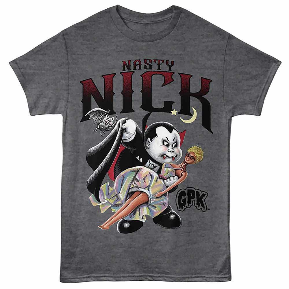 Garbage Pail Kids Nasty Nick Graphite Heather T-Shirt