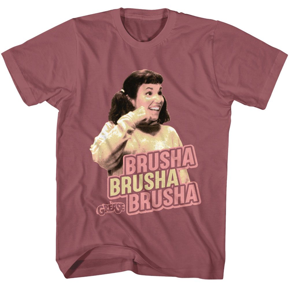 Grease Brusha Brusha Brusha Rouge T-Shirt