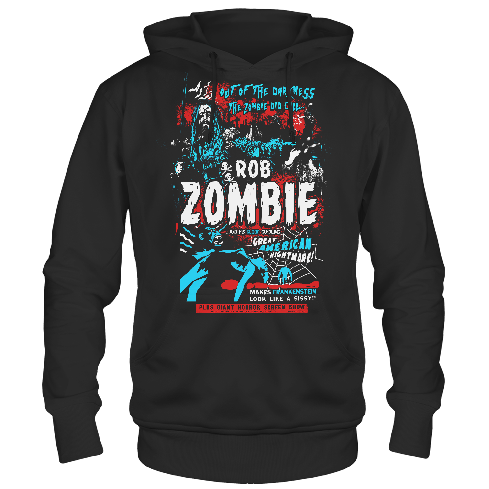 Rob Zombie Into Darkness Black Hooded Sweatshirt
