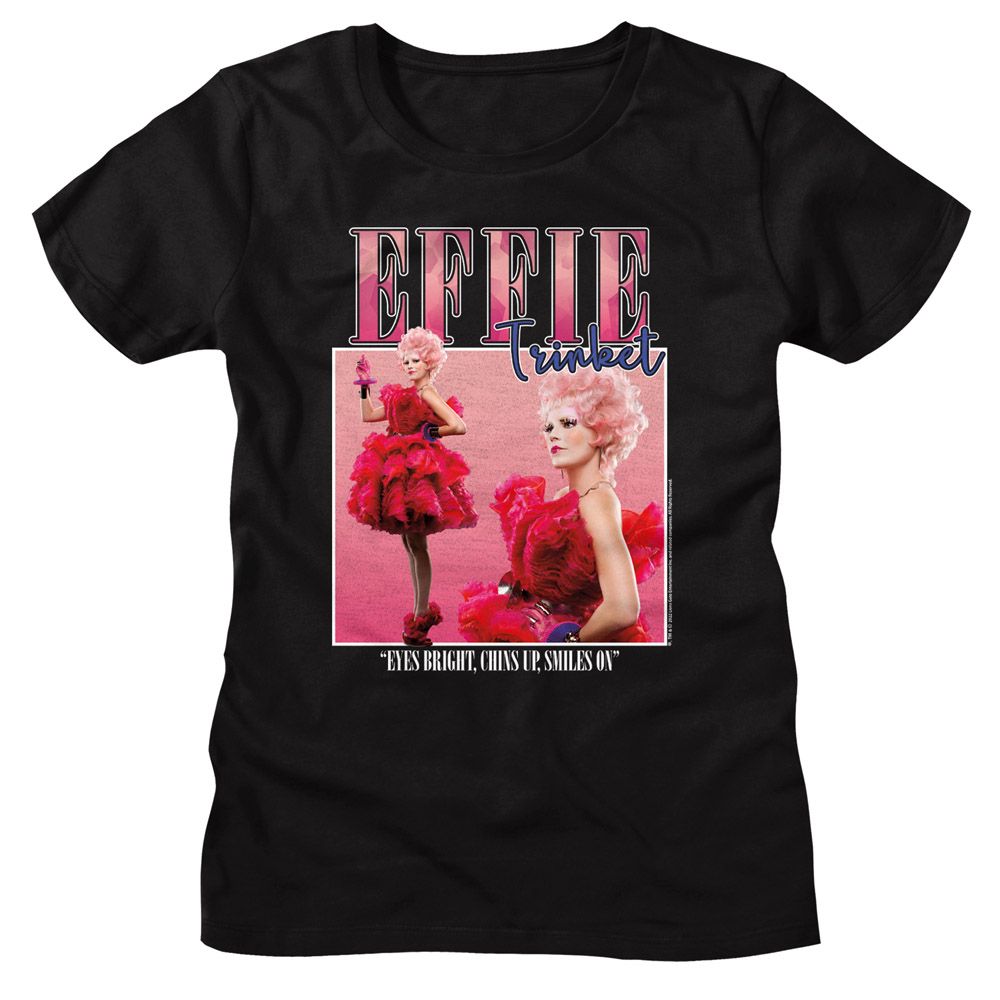 Hunger Games Hunger Games Effie Trinket Square Black Women's T-Shirt