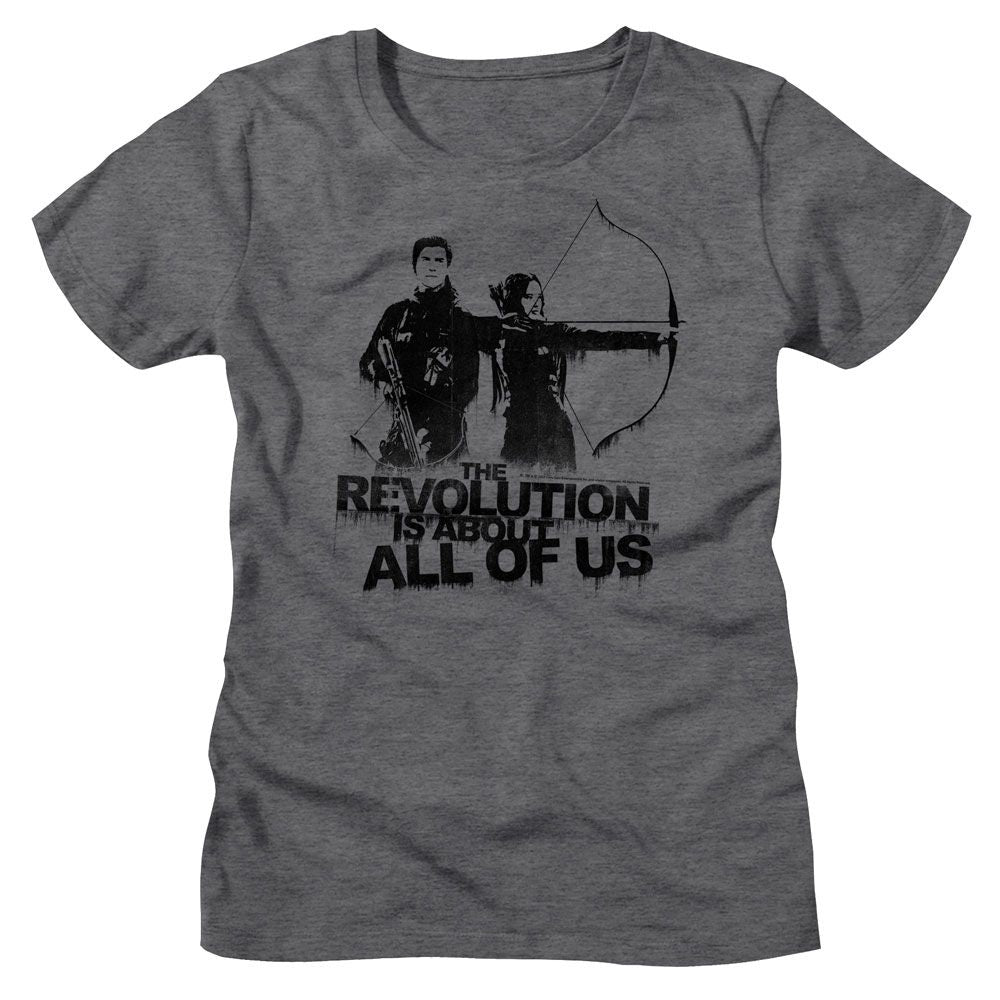 Hunger Games Hunger Games About All Of Us Heather Gray Women's T-Shirt