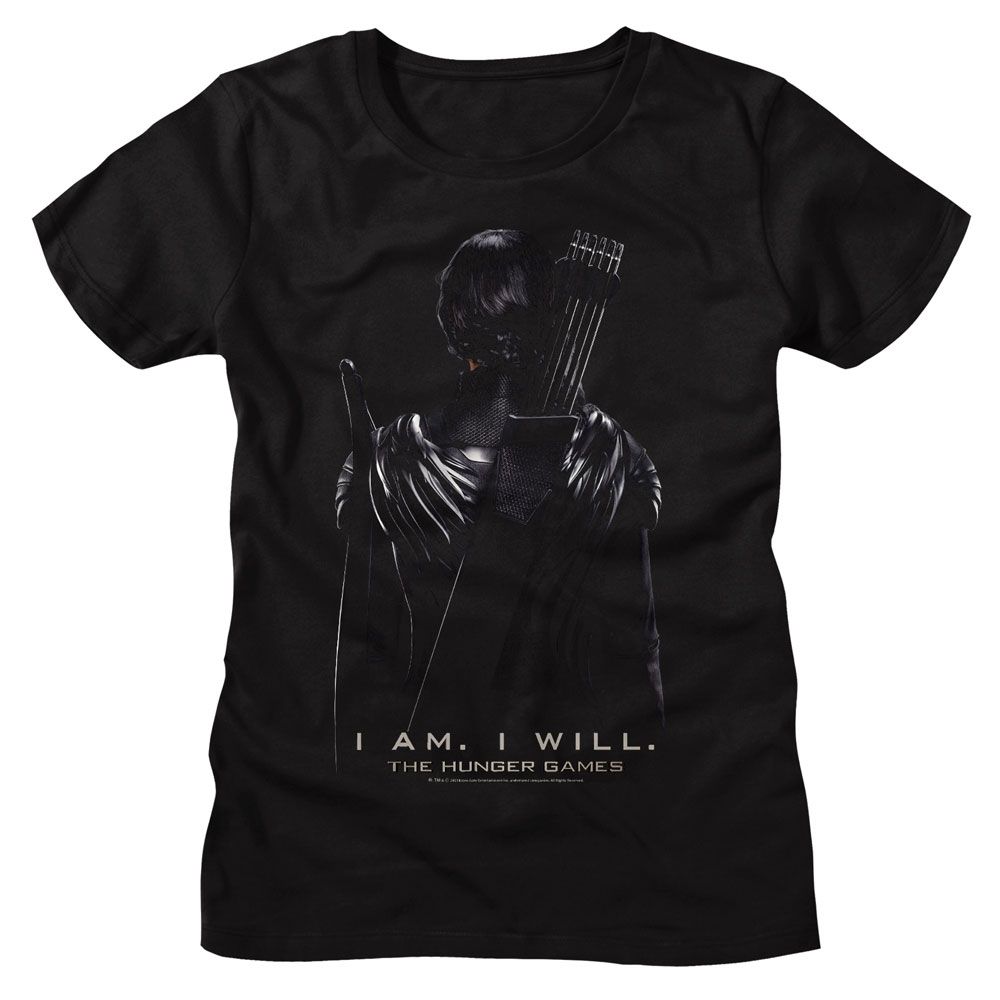 Hunger Games Hunger Games Katniss Back Black Women's T-Shirt