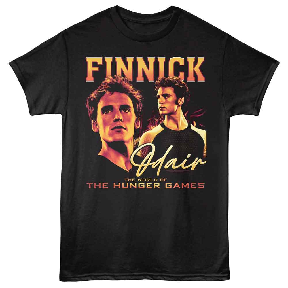 Hunger Games Fiery Finnick Black T-Shirt