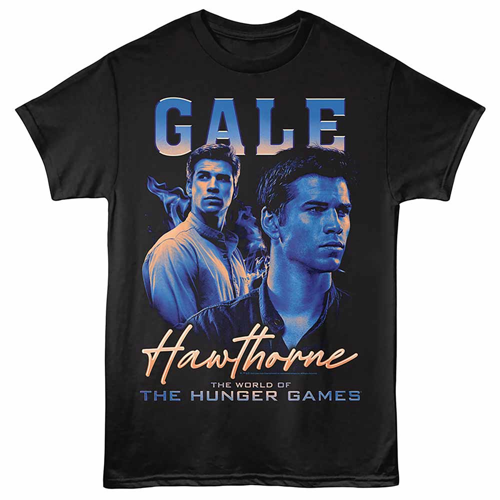 Hunger Games Blue Gale Black T-Shirt