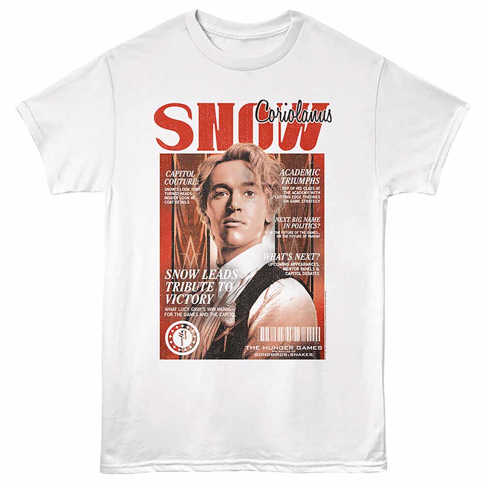 Hunger Games Snow Magazine White T-Shirt