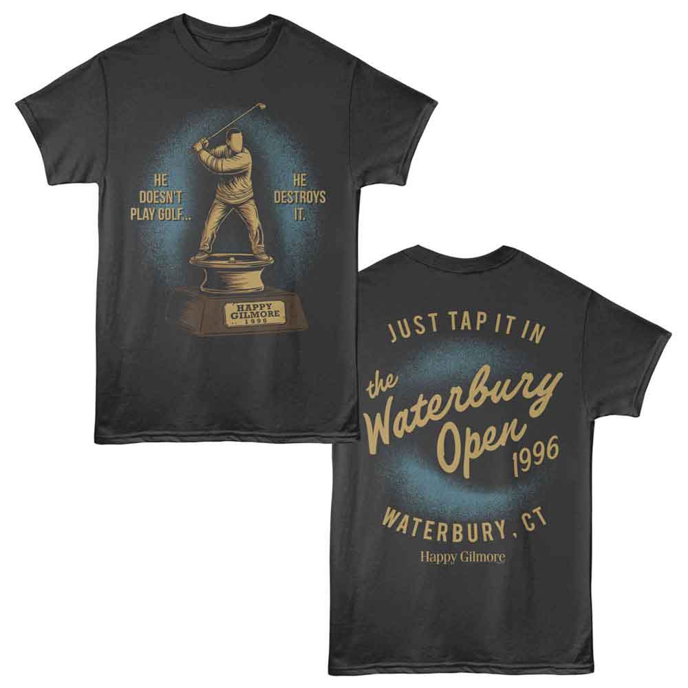Happy Gilmore Waterbury Trophy Front & Back Print T-Shirt
