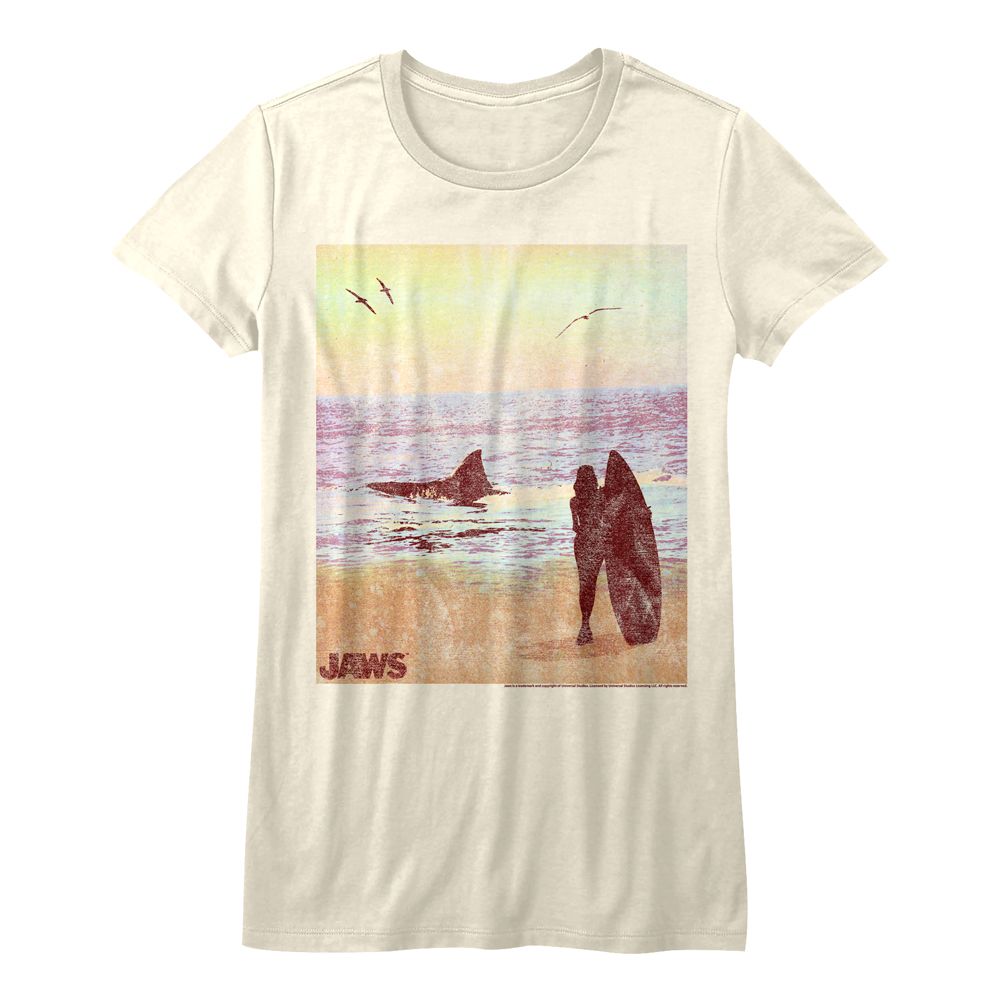 Jaws Surfside Vintage White Women's T-Shirt