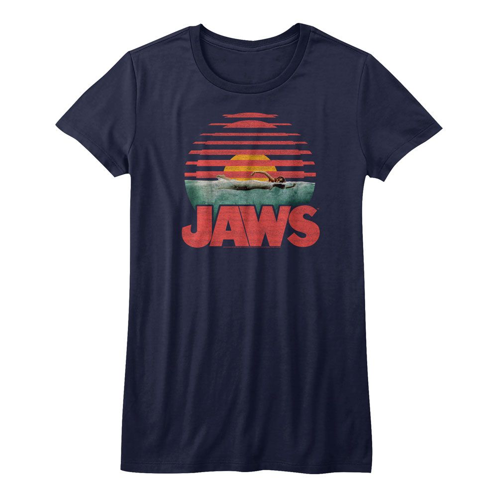 Jaws Sliced Navy Women's T-Shirt