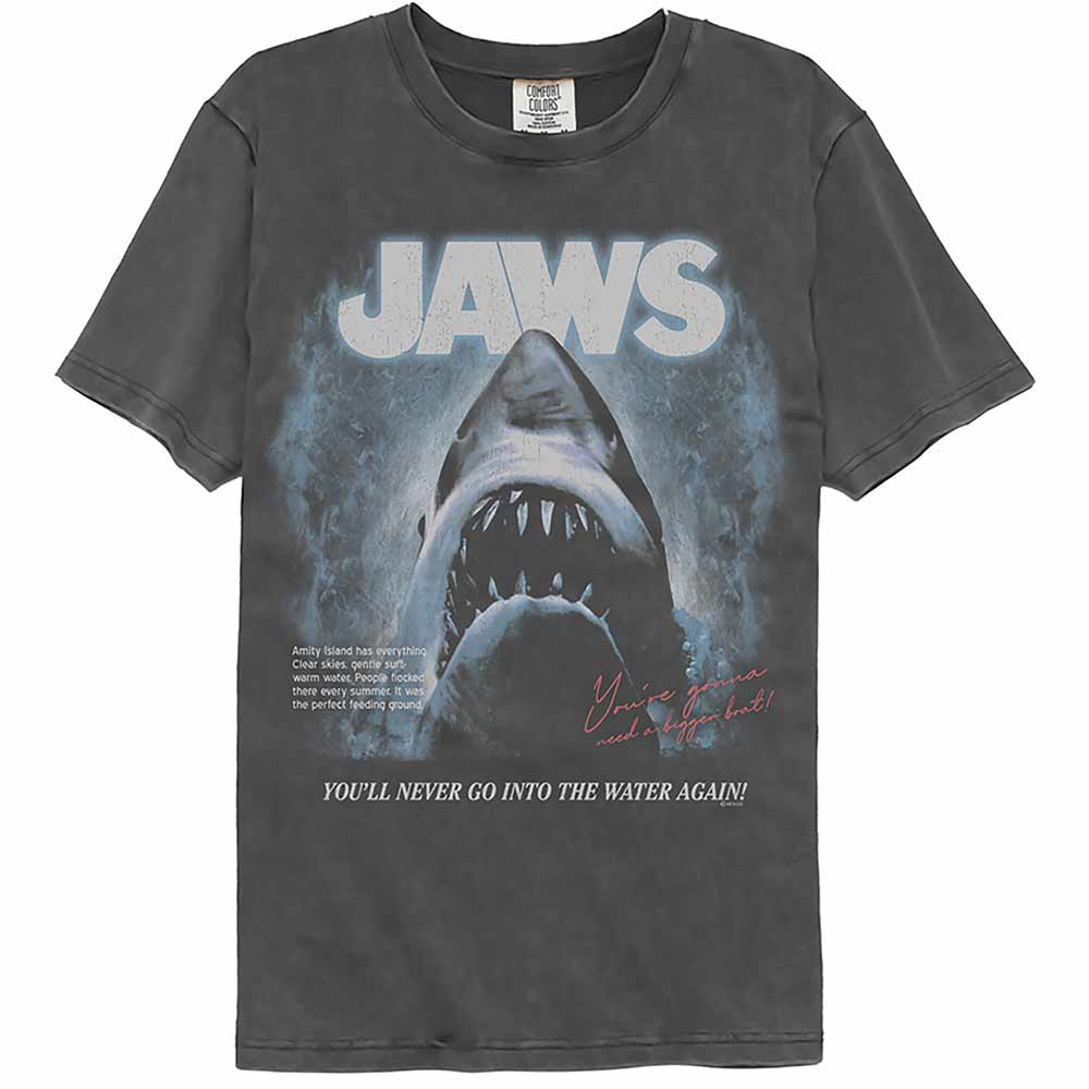 Jaws Faded Background Pepper Premium Comfort Colors T-Shirt