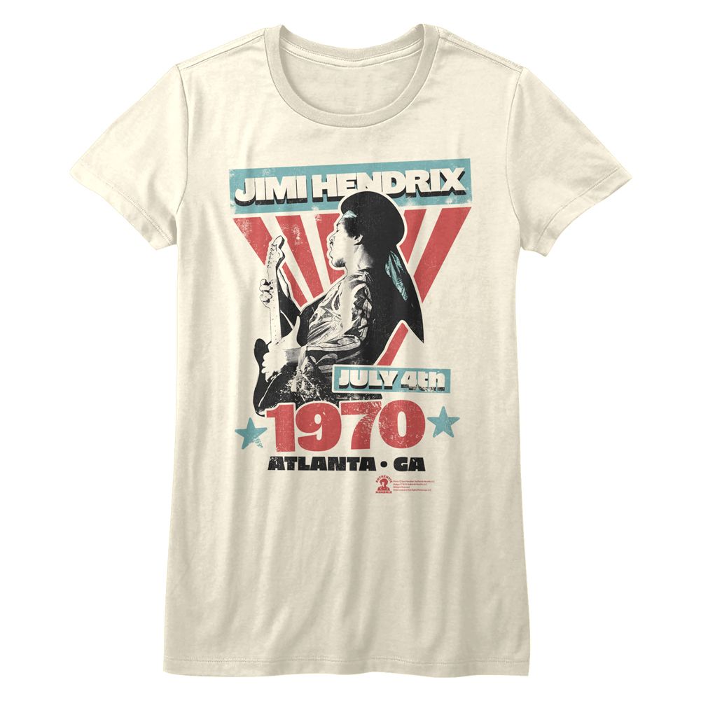 Jimi Hendrix Atlanta Vintage White Women's T-Shirt