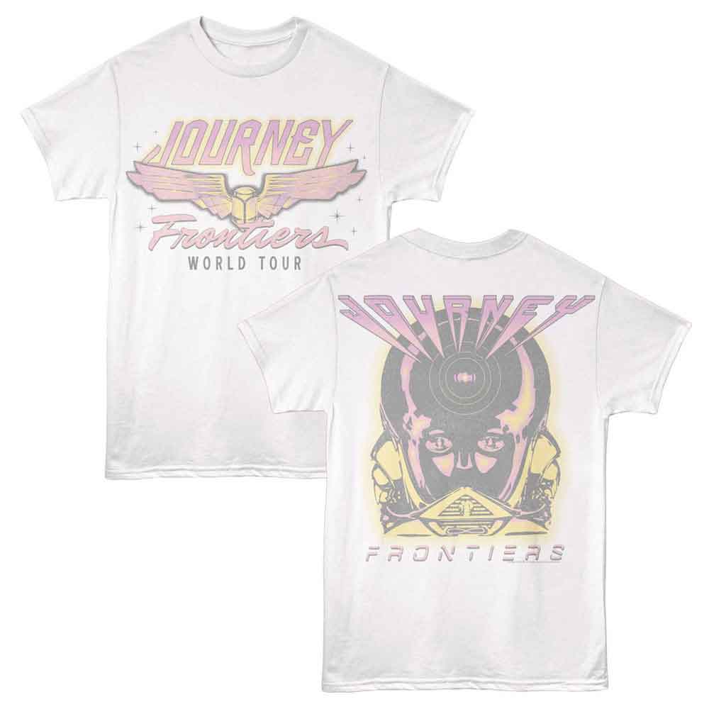 Journey Frontiers World Tour 2-Sided Print White T-Shirt