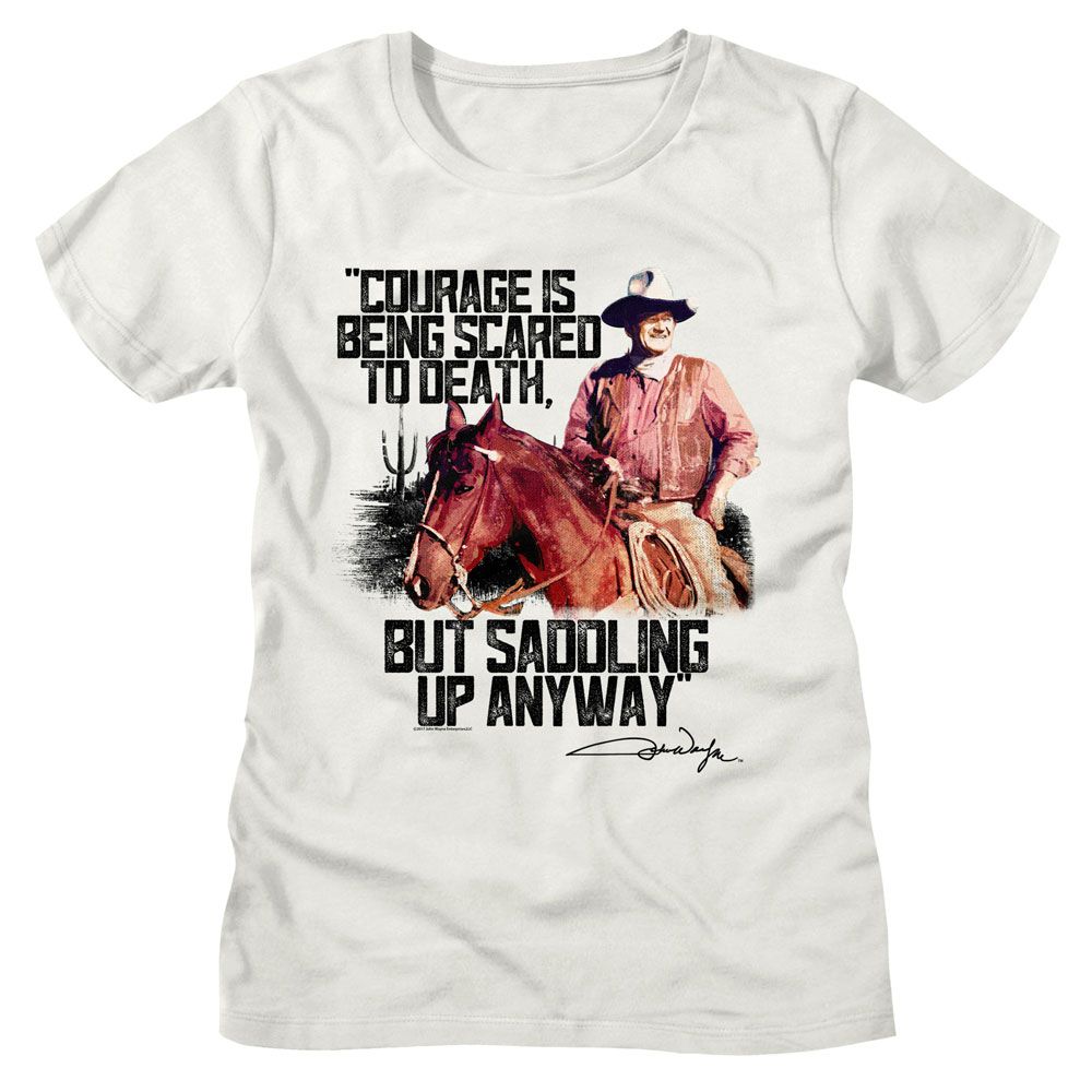 John Wayne John Wayne Courage Vintage White Women's T-Shirt