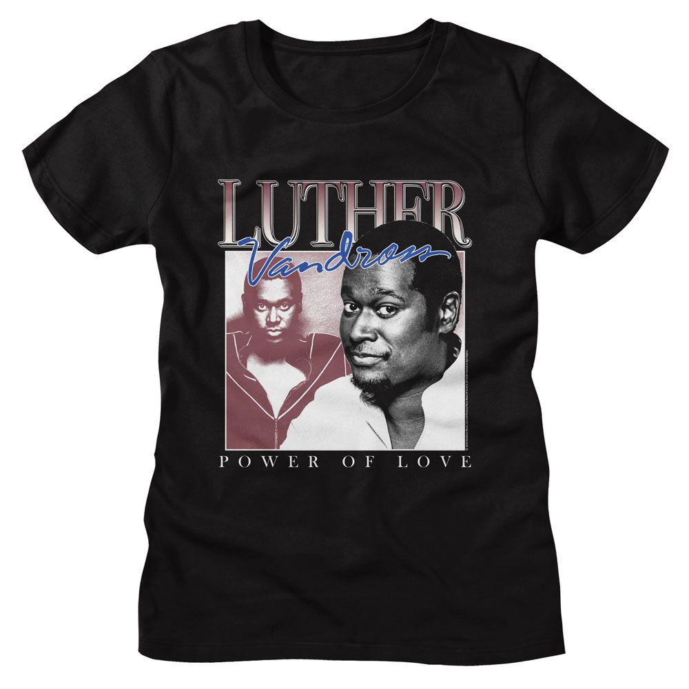 Luther Vandross Luther Vandross Power Of Love Black Women's T-Shirt