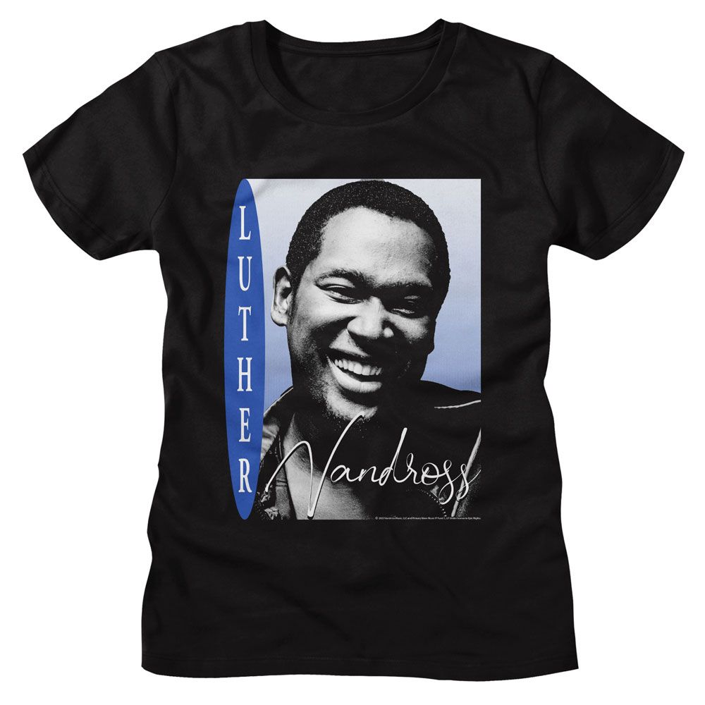 Luther Vandross Luther Vandross Smiling Photo Black Women's T-Shirt