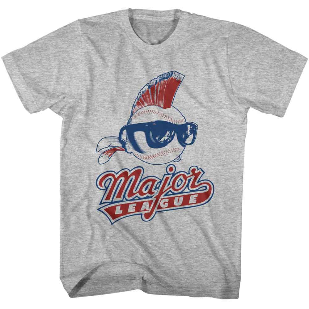 Major League Logo and Ball Gray Heather T-Shirt